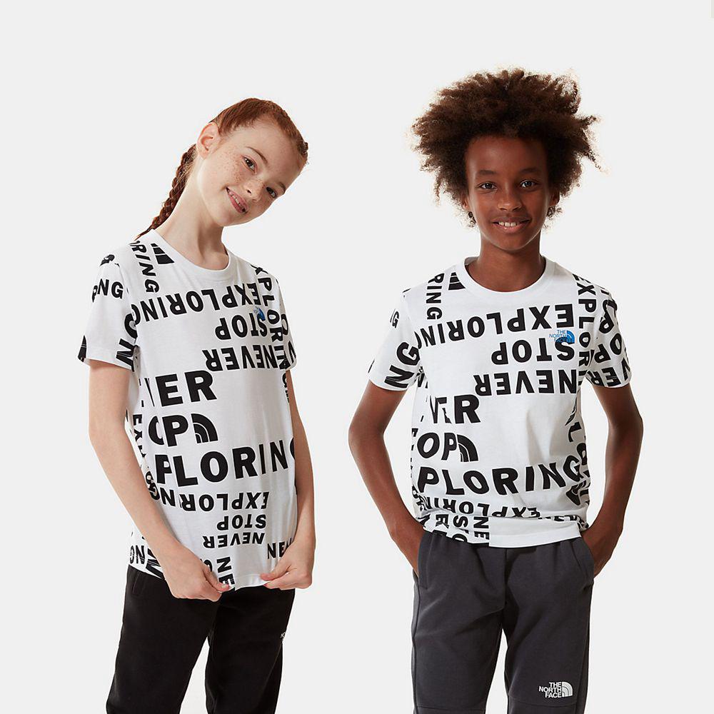 The North Face Simple Dome Παιδικα T Shirt - Ασπρα (NMZP94765)